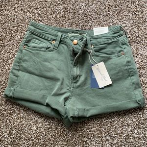 Olive Green Universal Thread High-Rise Midi Shorts